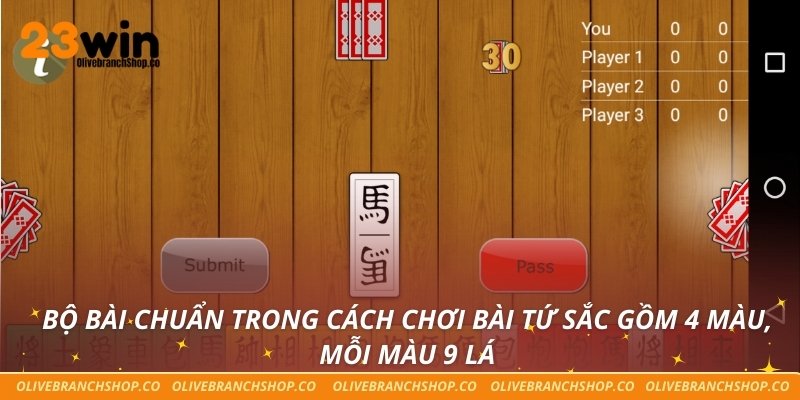 Cách Chơi Bài Tứ Sắc Đơn Giản Mà Ai Cũng Có Thể Thành Thạo Bộ bài chuẩn trong cách chơi bài tứ sắc gồm 4 màu, mỗi màu 9 lá