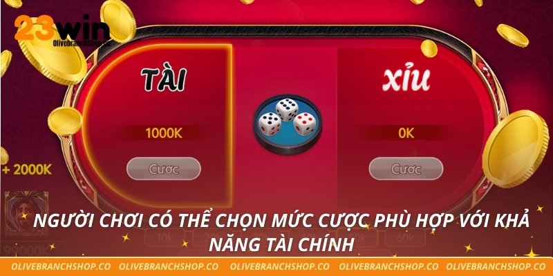 Tài Xỉu 3d – Trò Chơi Đổi Thưởng Đầy Kịch Tính Tại 23win Người chơi có thể chọn mức cược phù hợp với khả năng tài chính